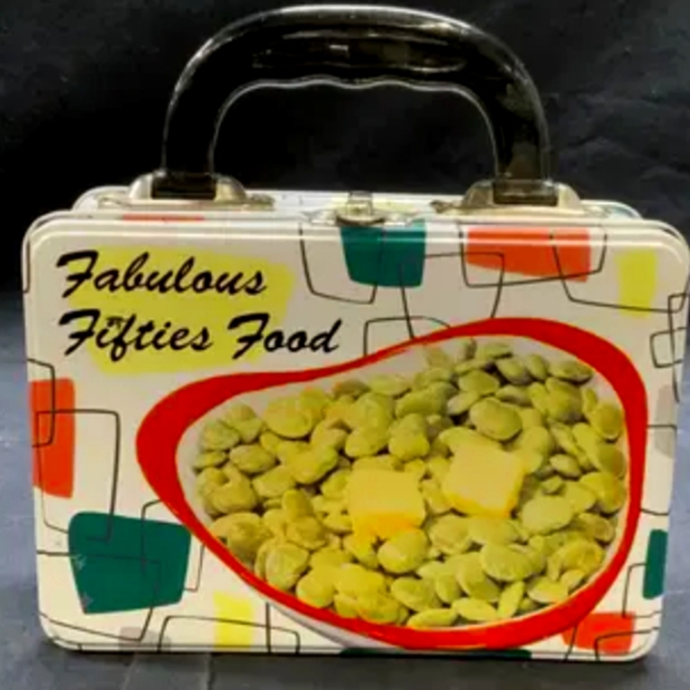 VTG Fabulous Fifties Foods Lunch Box Lima Beans Archie McPhee Accoutrements 1998